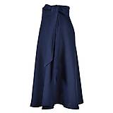 Sukne - LENA - áčková ľanová zavinovacia sukňa "RôZNE FARBY" (90_night blue) - 12595568_