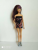 Hračky - Mini šaty čierne pre Barbie - 12595145_