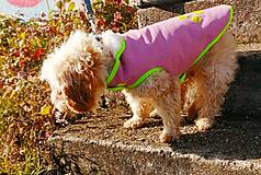 Pre zvieratá - Softshellový vodeodolný kabátik s barančekom (Ružová) - 12594298_