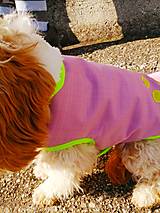 Pre zvieratá - Softshellový vodeodolný kabátik s barančekom (Ružová) - 12594301_
