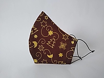  - Dizajnové rúško čokoládové Vianoce tvarované dvojvrstvové - 12600977_