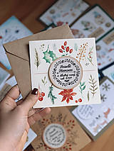 Papiernictvo - Vianočná pohľadnica Vetvičky - 12605736_