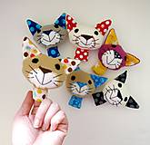 Hračky - Prstová maňuška zvieratko (mačička) - 12606581_