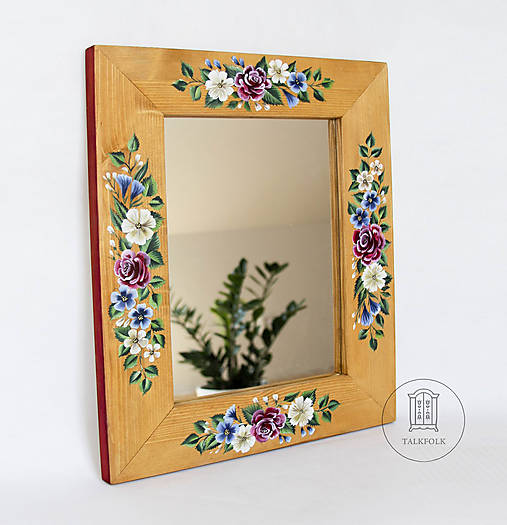 Zrkadlo s kvetinovou maľbou (rôzne veľkosti)
