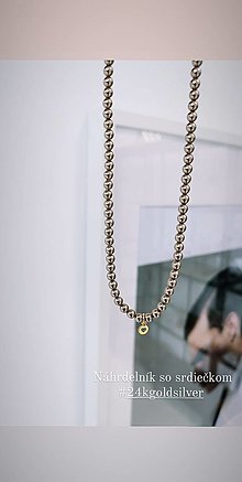 Náhrdelníky - Perlový náhrdelník so srdiečkom - swarovski - 12606102_