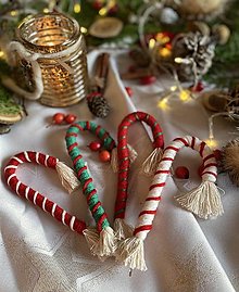 Dekorácie - Vianočná dekorácia “lízatko” - 12603759_