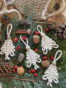 Dekorácie - Vianočný makramé stromček - 12603964_