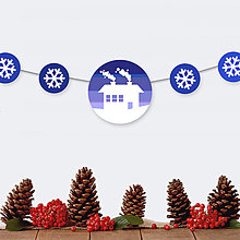 Dekorácie - Zimná/vianočná girlanda domček (3) - 12601000_