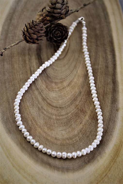 perly náhrdelník - prírodná prava perla