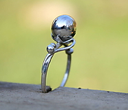 Prstene - Strieborný prsteň guličkový - 12609499_