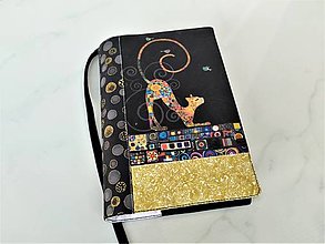 Papiernictvo - Kočka podle Gustava Klimta - obal na knihu - 12606839_