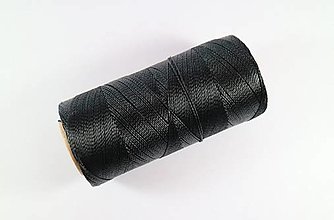 Galantéria - Polyesterové voskované šnúrky (Linhasita) 0,5mm,  Škála farieb 3 (Čierna) - 12607261_