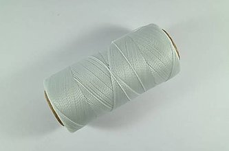 Galantéria - Polyesterové voskované šnúrky (Linhasita) 0,5mm,  Škála farieb 3 (Biela č.1393) - 12607347_