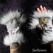 Rukavice - Romantické zimné rukavičky - 12617968_