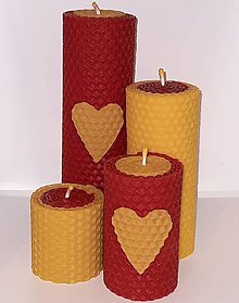Sviečky - Dvojfarebná sada adventných sviečok - 12619509_