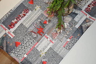 Úžitkový textil - Vianočná srdiečková štóla - 12613563_