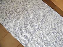 Úžitkový textil - Tkaný koberec melírovaný fialovo-modrý - 12615408_