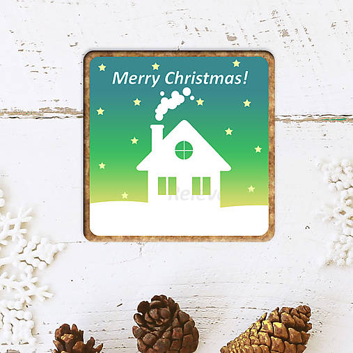 Dekorácie - Domček - digitálna potlač na koláč - 12618066_