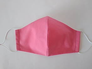 Rúška - Dizajnové rúško ružové tvarované dvojvrstvové - 12621813_