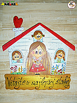 Tabuľky - Menovka - rodinka a domček - 12623898_