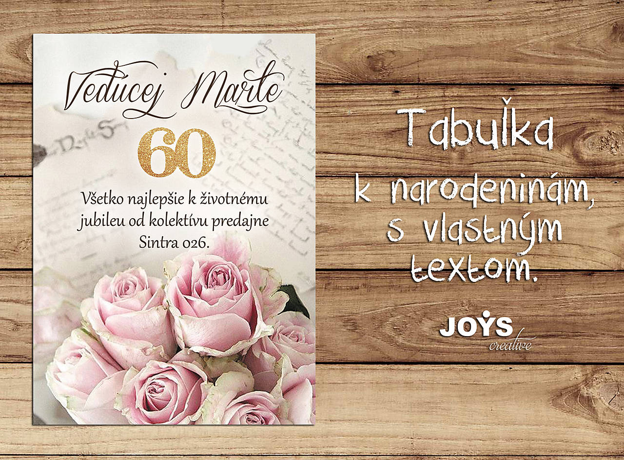 Tabuľka k narodeninám