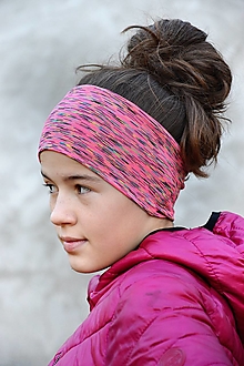 Ozdoby do vlasov - Čelenka sport colorful & pink - 12620275_