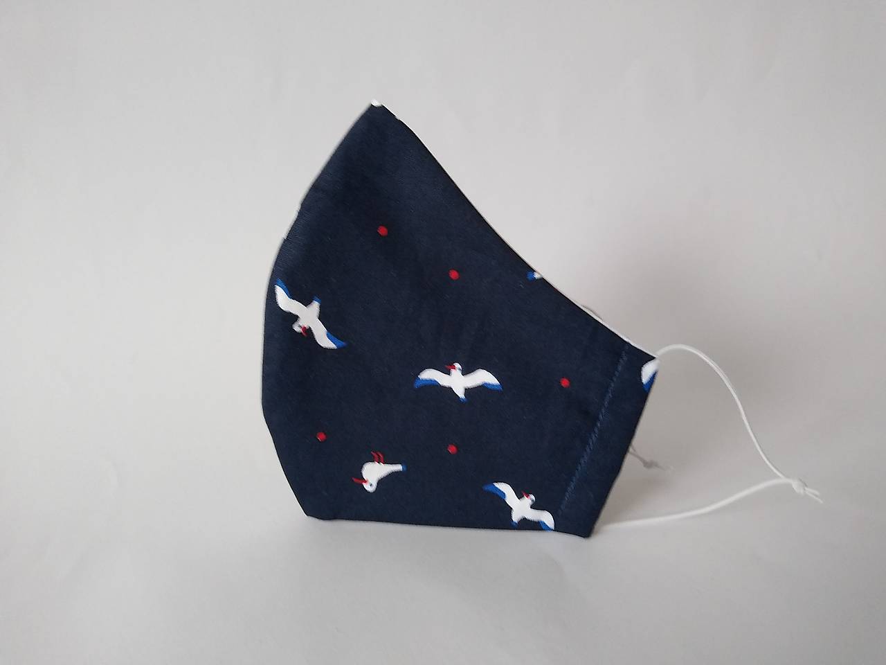 Dizajnové rúško čajky tvarované dvojvrstvové