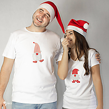 Topy, tričká, tielka - Vianočný škriatok - dámske alebo pánske tričko - 12630577_