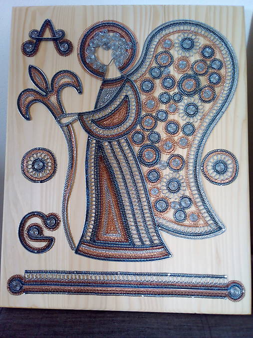 Obrazy - Drotárska ikona archanjel Gabriel - 12627037_