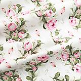 Textil - jabloňové kvety, extra kvalitný 100 % bavlnený perkál, šírka 150 cm - 12626963_