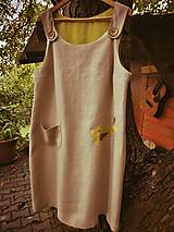 Šaty - Ľanová šatňová sukienka pre maminku ;) - 12631447_
