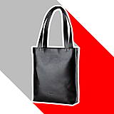 Kabelky - Kožená shopper bag taška (Červená) - 12627582_