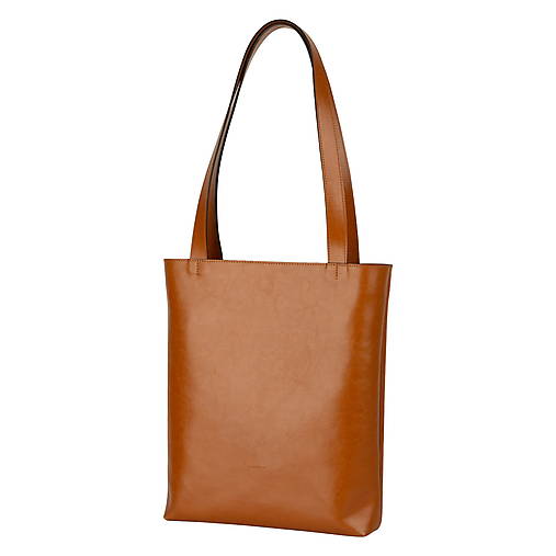 Kožená shopper bag taška (Meď/Bronz)