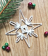 Háčkovaná ozdoba na vianočný stromček - hviezdička