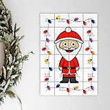 Dekorácie - Netradičný adventný kalendár skladačka (detské kostýmy) (Santa (svetielka)) - 12631669_