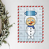 Dekorácie - Netradičný adventný kalendár skladačka (detské kostýmy) (snehuliak (sladký)) - 12631680_