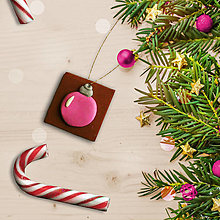 Dekorácie - FIMO vianočné ozdoby čokoládky (vianočná guľa) - 12629951_