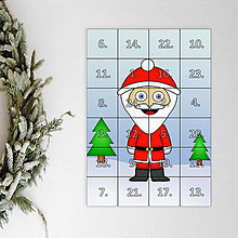 Dekorácie - Netradičný adventný kalendár skladačka (detské kostýmy) (Santa (zimná krajinka)) - 12631660_