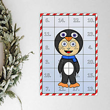 Dekorácie - Netradičný adventný kalendár skladačka (detské kostýmy) (tučniak (sladký)) - 12631678_