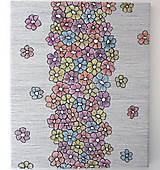 Obrazy - Květinová zahrada - art quilt (textilní obraz) - 12635717_