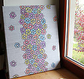 Květinová zahrada - art quilt (textilní obraz)