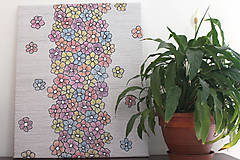 Obrazy - Květinová zahrada - art quilt (textilní obraz) - 12635726_