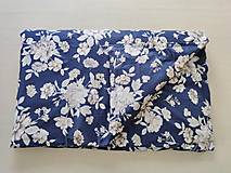 Úžitkový textil - Posteľné obliečky LUX Kvety modro šedé 140 x 200/ 70 x 90 cm - 12637181_