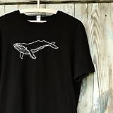 Topy, tričká, tielka - Vyšívané tričko - veľryba DOPREDAJ - 12636219_