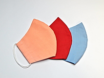 Tvarované dvojvrstvové rúška - obojstranné jednofarebné