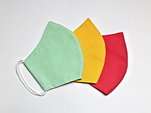 Tvarované dvojvrstvové rúška - obojstranné jednofarebné