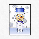 Grafika - Vianočná grafika detské kostýmy - snehuliak - 12636892_