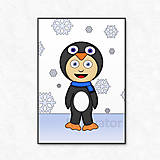 Grafika - Vianočná grafika detské kostýmy - tučniak - 12636925_