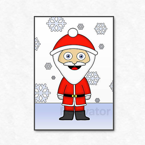Vianočná grafika detské kostýmy - Santa Claus (sneh)