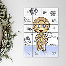 Dekorácie - Netradičný adventný kalendár skladačka (detské kostýmy) (perník (snehové vločky)) - 12633116_